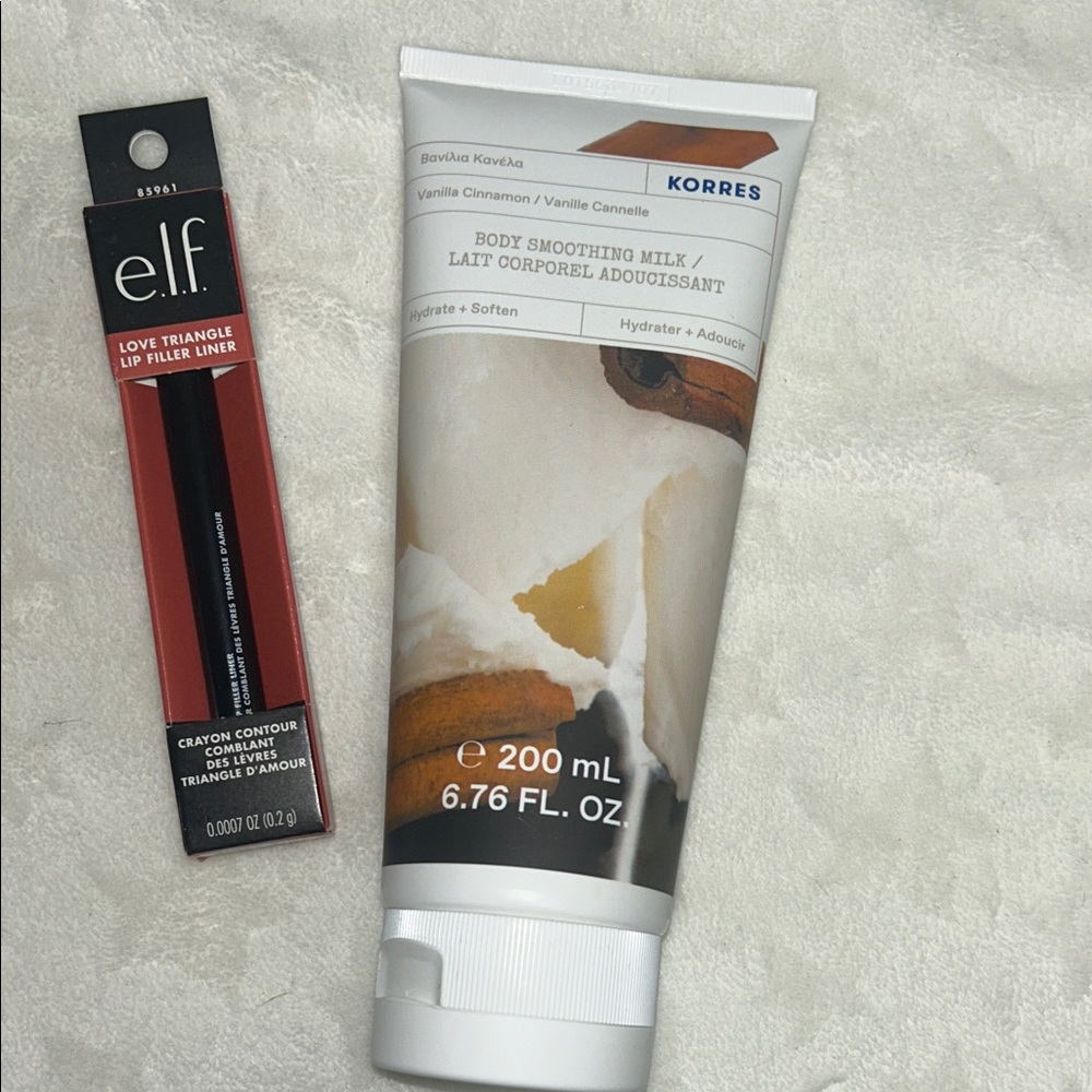 Korres Vanilla Cinnamon Body Smoothing Milk - Cream and White
